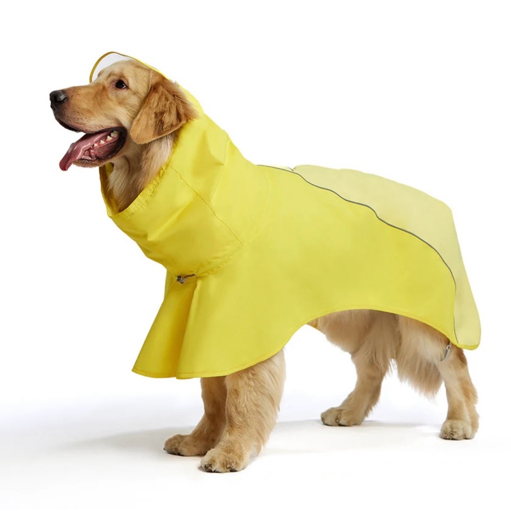 Bright Yellow Dog Raincoat